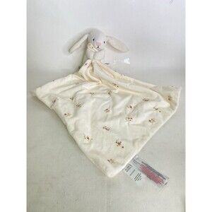Primark Bunny Rabbit Baby Lovey Plush Security Blanket Cream Floral Flowers